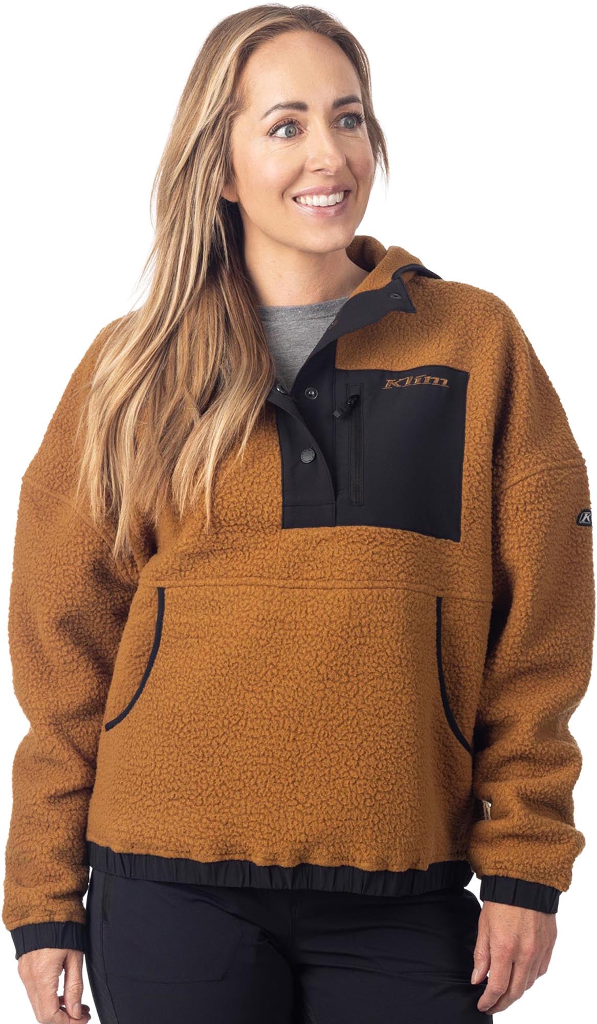 Klim Sira High Pile Moletom de Moleç Feminino marrom S Figura 1