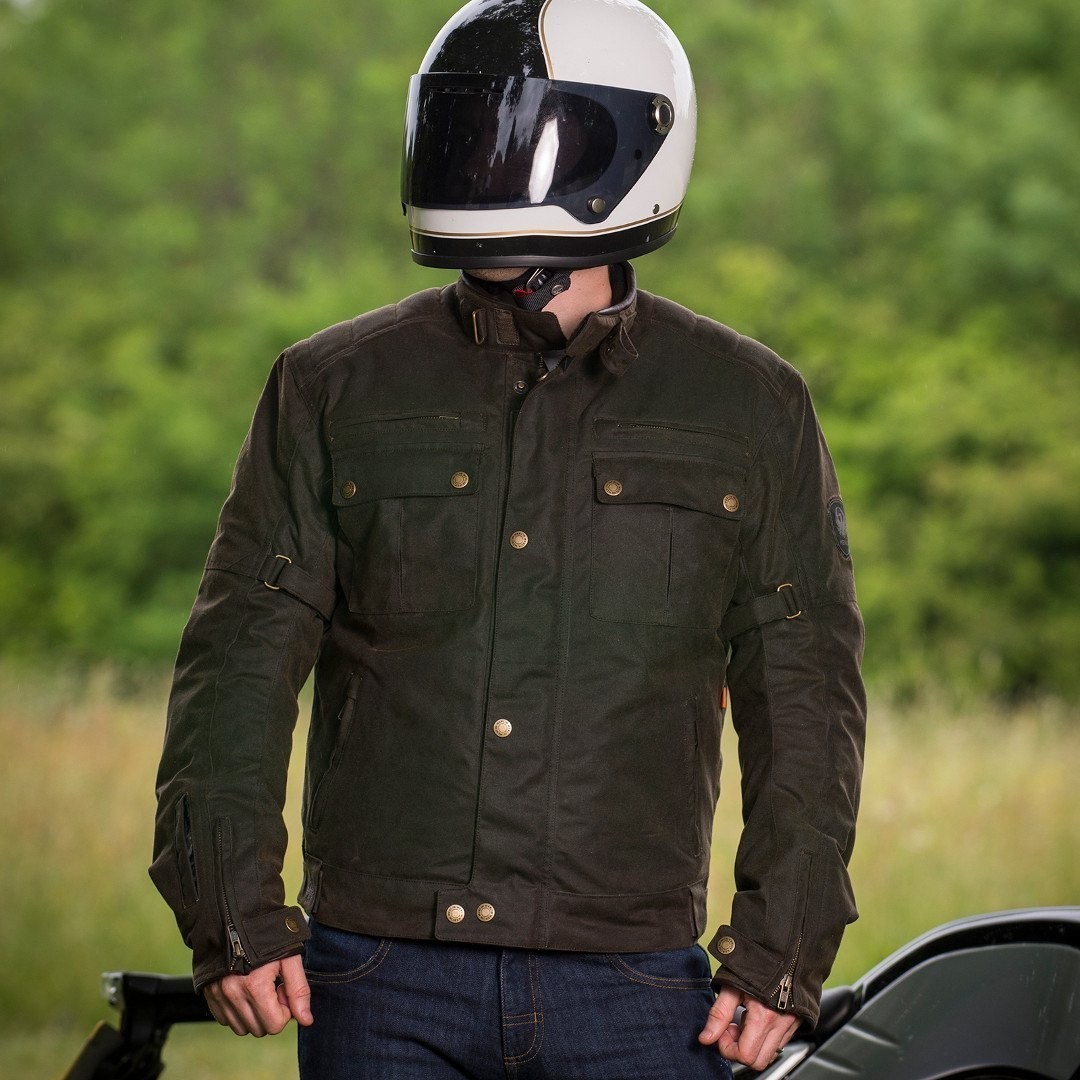 Merlin Barton II Motorcycle Waxed Jacket olive M Figure 6