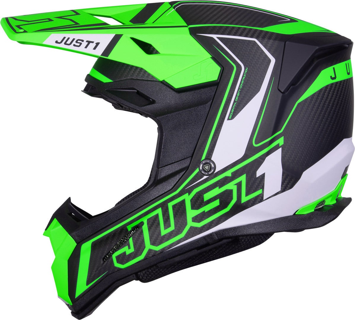 Just1 J22 Carbon Fluo 2.0 Casco da motocross Verde/Nero L (59/60) Figura 6