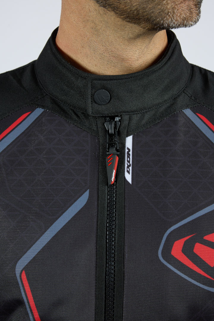 Ixon Demoniak Motorcykel Textil Jacka svart/röd S Figur 8