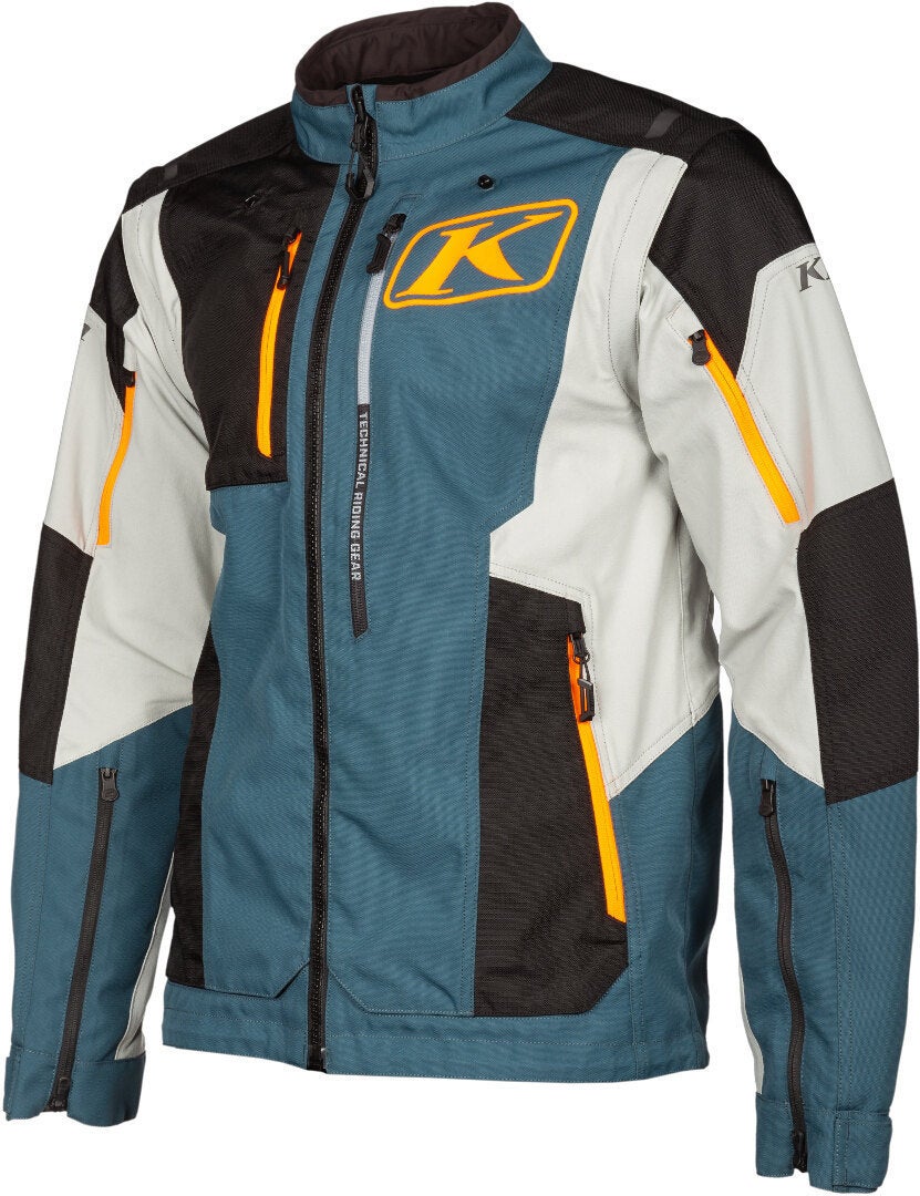 Klim Dakar Motorcykel tekstiljakke grøn/orange XXL Figur 1