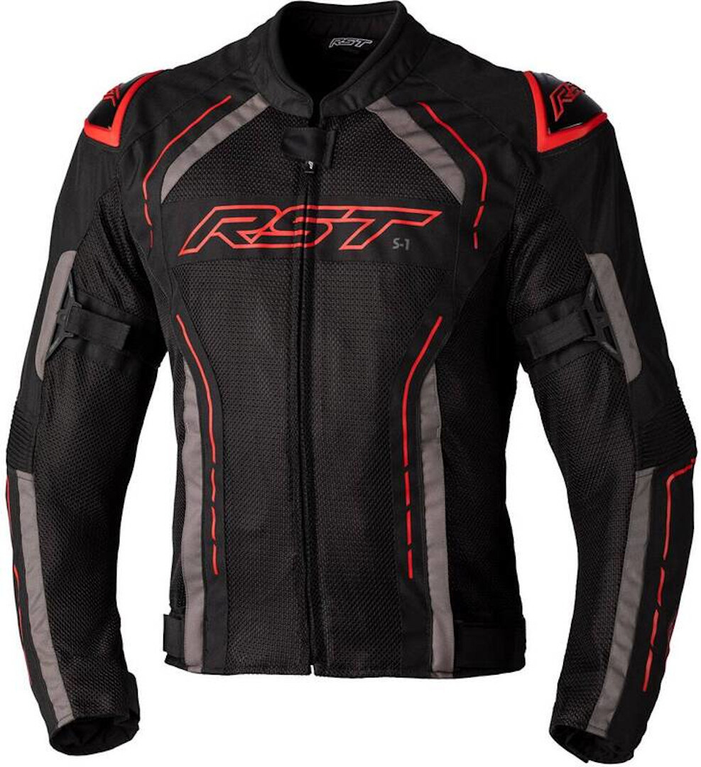 RST S1 Mesh Motorfiets Textiel Jas Zwart/Rood 3XL Figuur 1