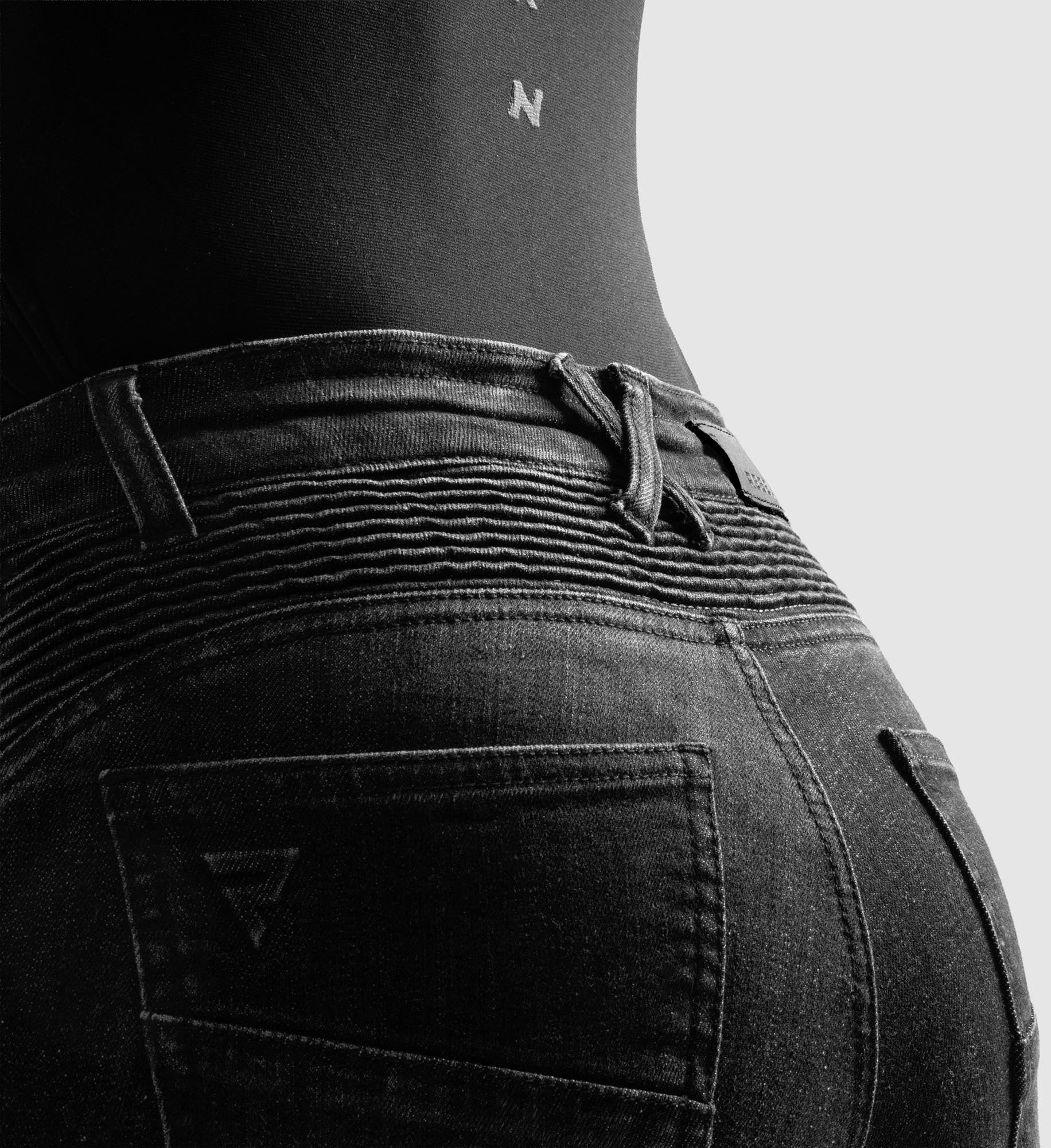 Rebelhorn Agness 2 Damer motorcykeljeans Sort udvasket 32/32 Figur 10