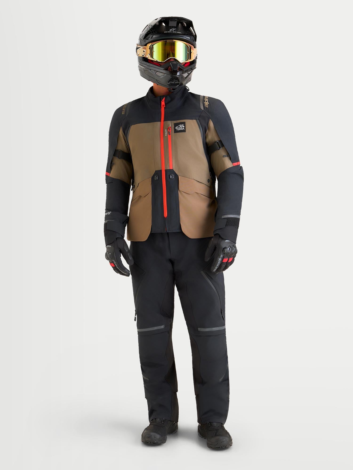 Alpinestars ST-7 V2 2L Gore-Tex wasserdichte Motorrad Textiljacke braun/schwarz 3XL Abbildung 3
