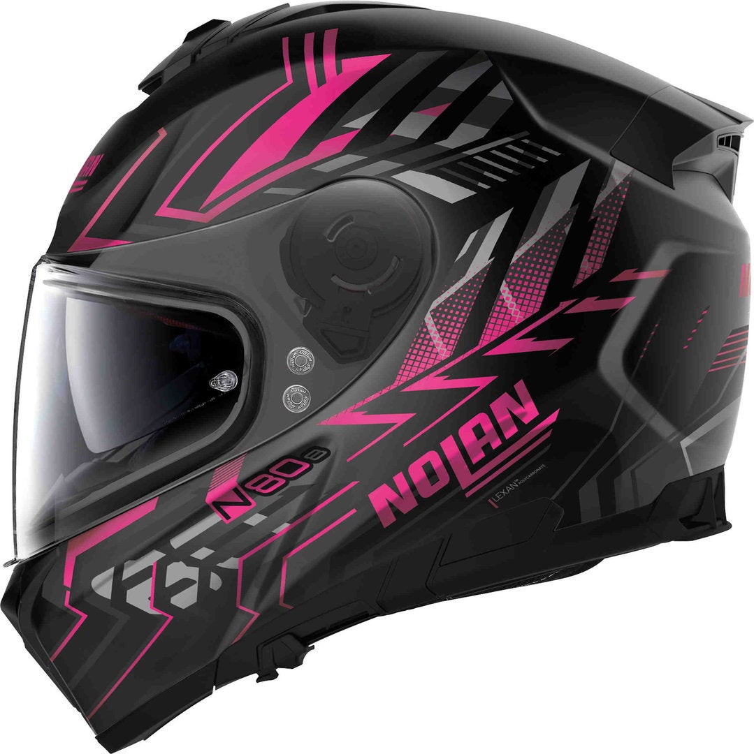 Nolan N80-8 Turbolence N-Com Hjelm sort/grå/pink M (58) Figur 3