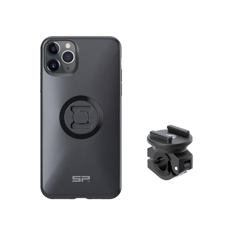 SP Connect Komplett paket Moto Bundle monterat på backspegel - iPhone 11 Pro Max Figur 1