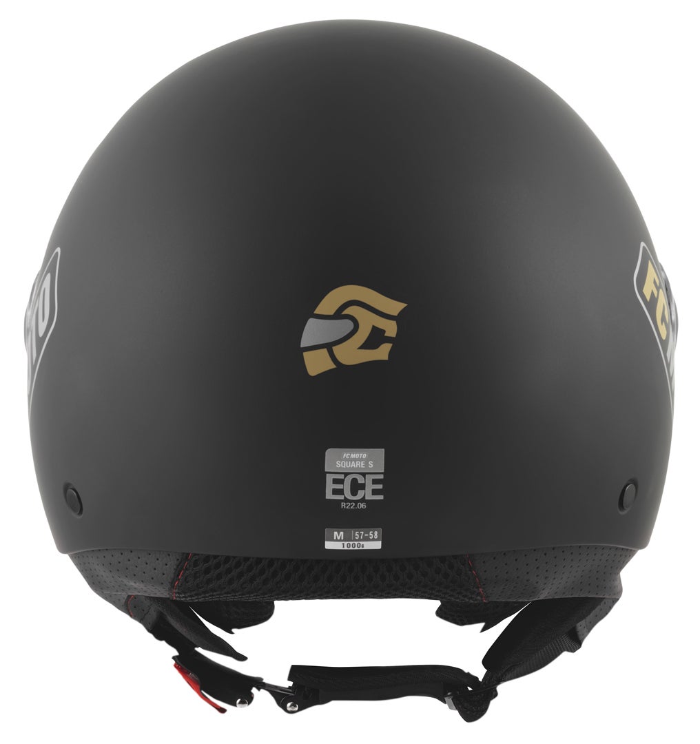 FC-Moto Square-RS Jet hjelm sort mat/guld 2XL Figur 4