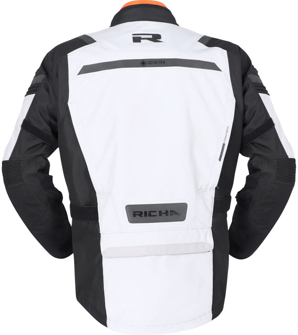 Richa Brutus Gore-Tex waterproof Motorcycle Textile Jacket light grey/black XL Figure 3