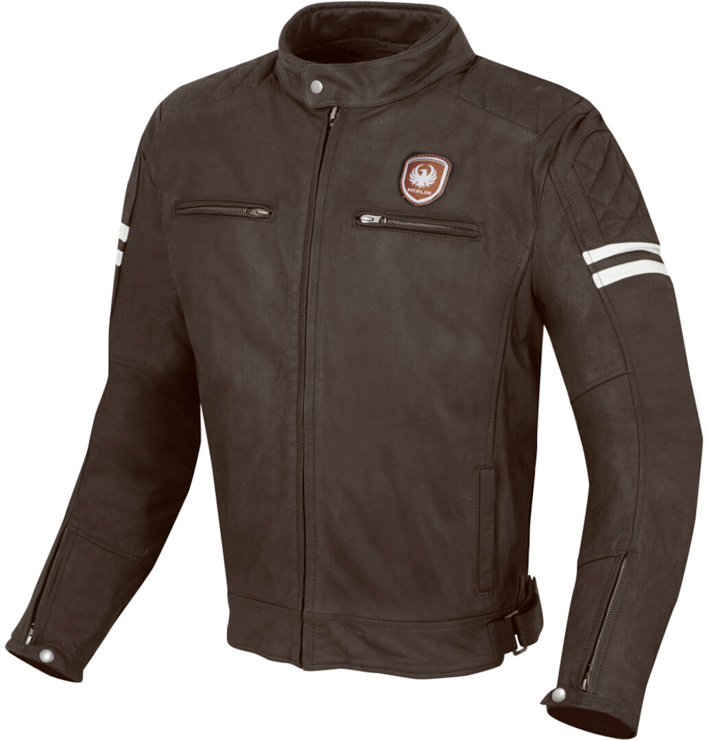 Merlin Hixon Heritage Motorcycle Leather Jacket brown L Figure 1
