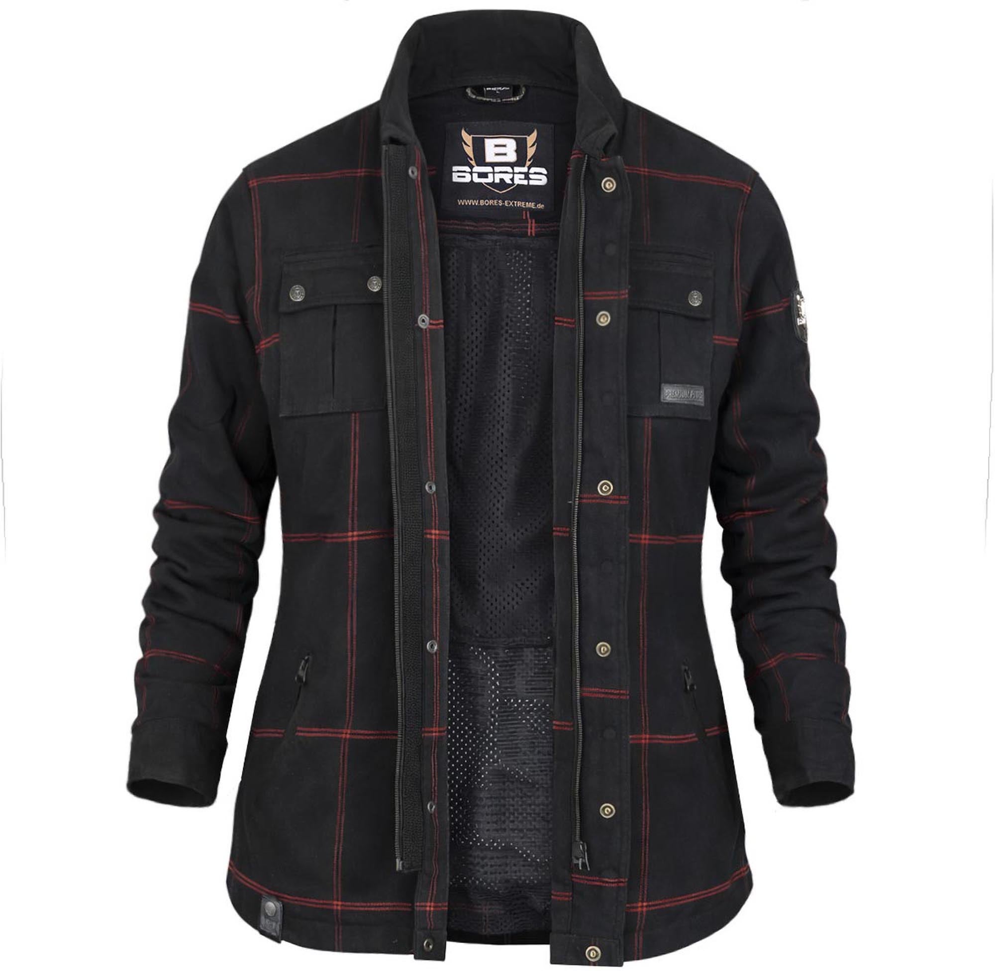 Bores Lumberjack Premium Plus Bortexx Damer Motorcykeltrøje B sort/rød 2XL Figur 1