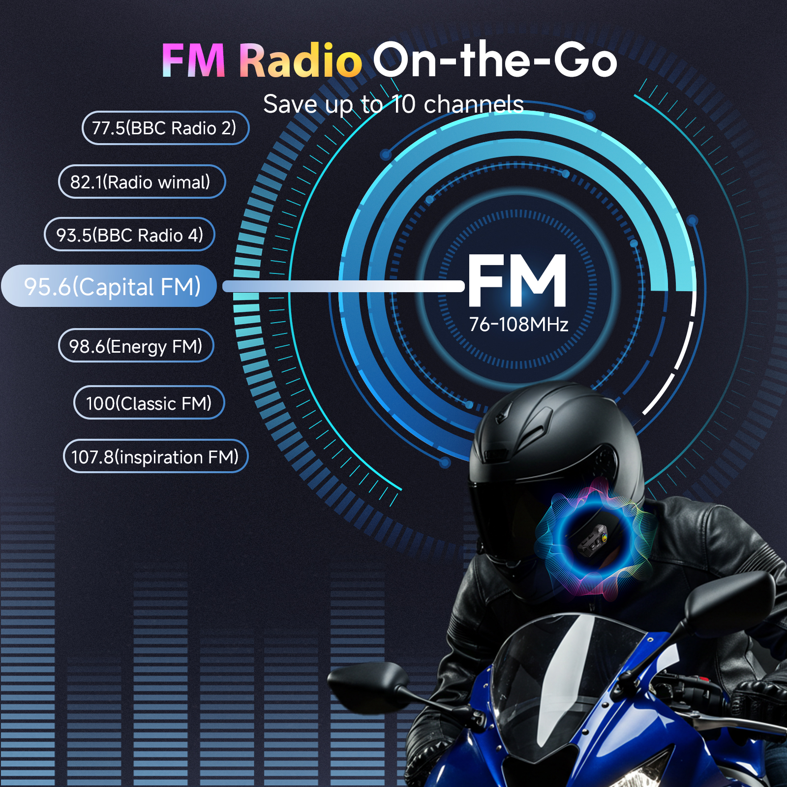 MOMAN H4P FC-Moto Edition Căști Bluetooth Figura 4
