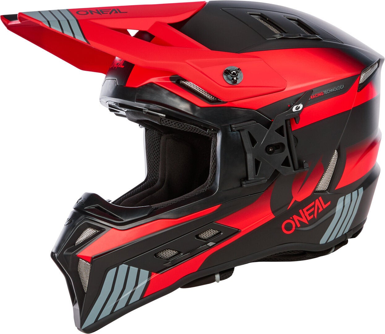 Oneal EX-SRS Hitch Motocross hjelm sort mat/grå/rød M (57/58) Figur 2