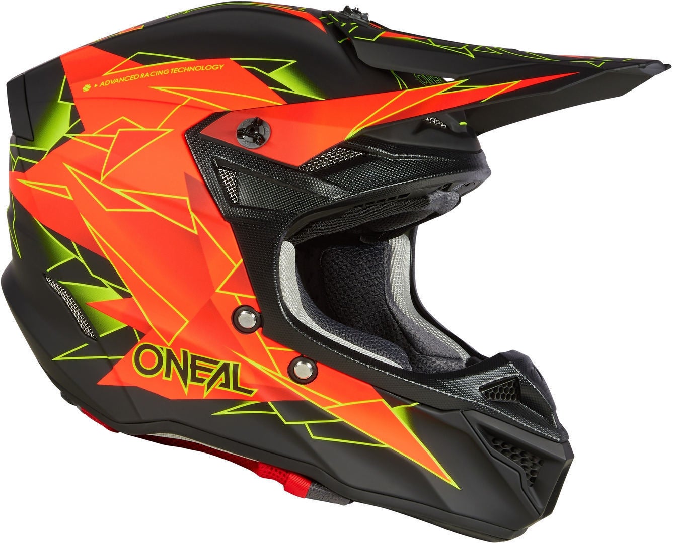 Oneal 5Series Polyacrylite Surge Casco Motocross nero/rosso M (57/58) Figura 4