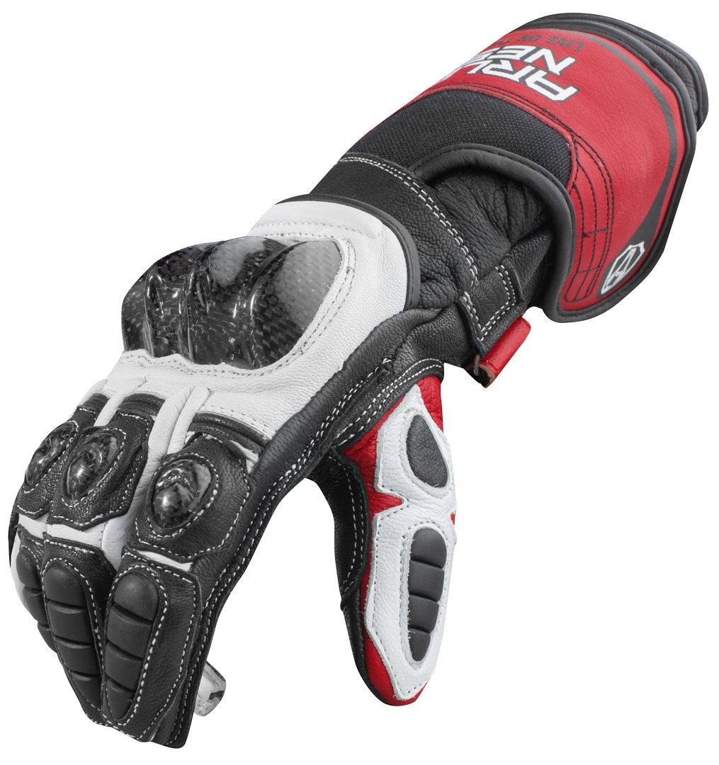 Arlen Ness Mugello Motorcykelhandsker sort/hvid/rød 2XL Figur 2
