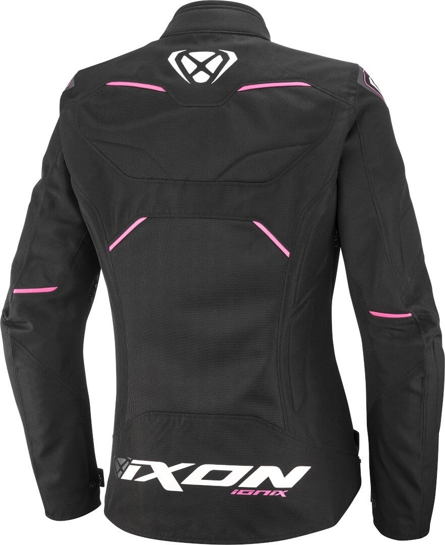 Ixon Ionix Dames Motorfiets Textiel Jas zwart/roze M Figuur 2