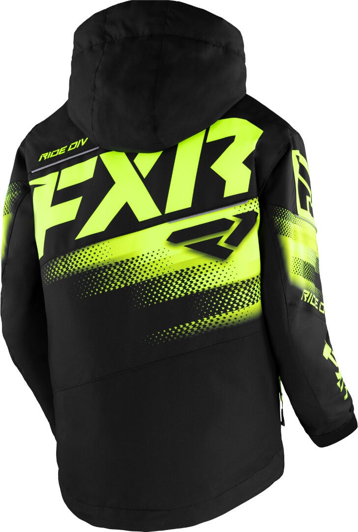FXR Boost 2023 Youth Snowmobile Jacket black/yellow 14 Figure 2