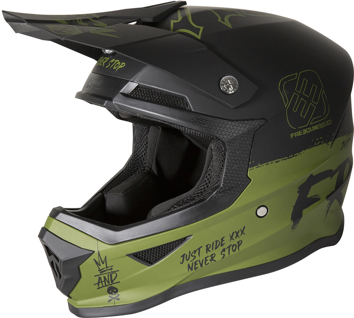 Freegun XP4 Speed Cască de motocross Olive matt XS (53/54) Figura 1