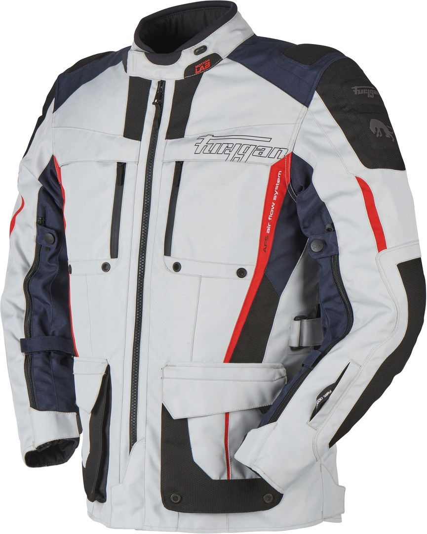 Furygan Brevent 3in1 Motorrad Textiljacke hellgrau/blau/rot L Abbildung 2