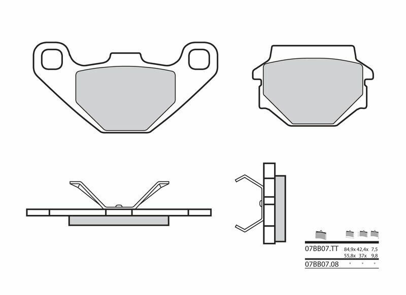 Brembo S.p.A. Plăcuțe de frână din ceramică Carbon Street - 07BB0708 Figura 1