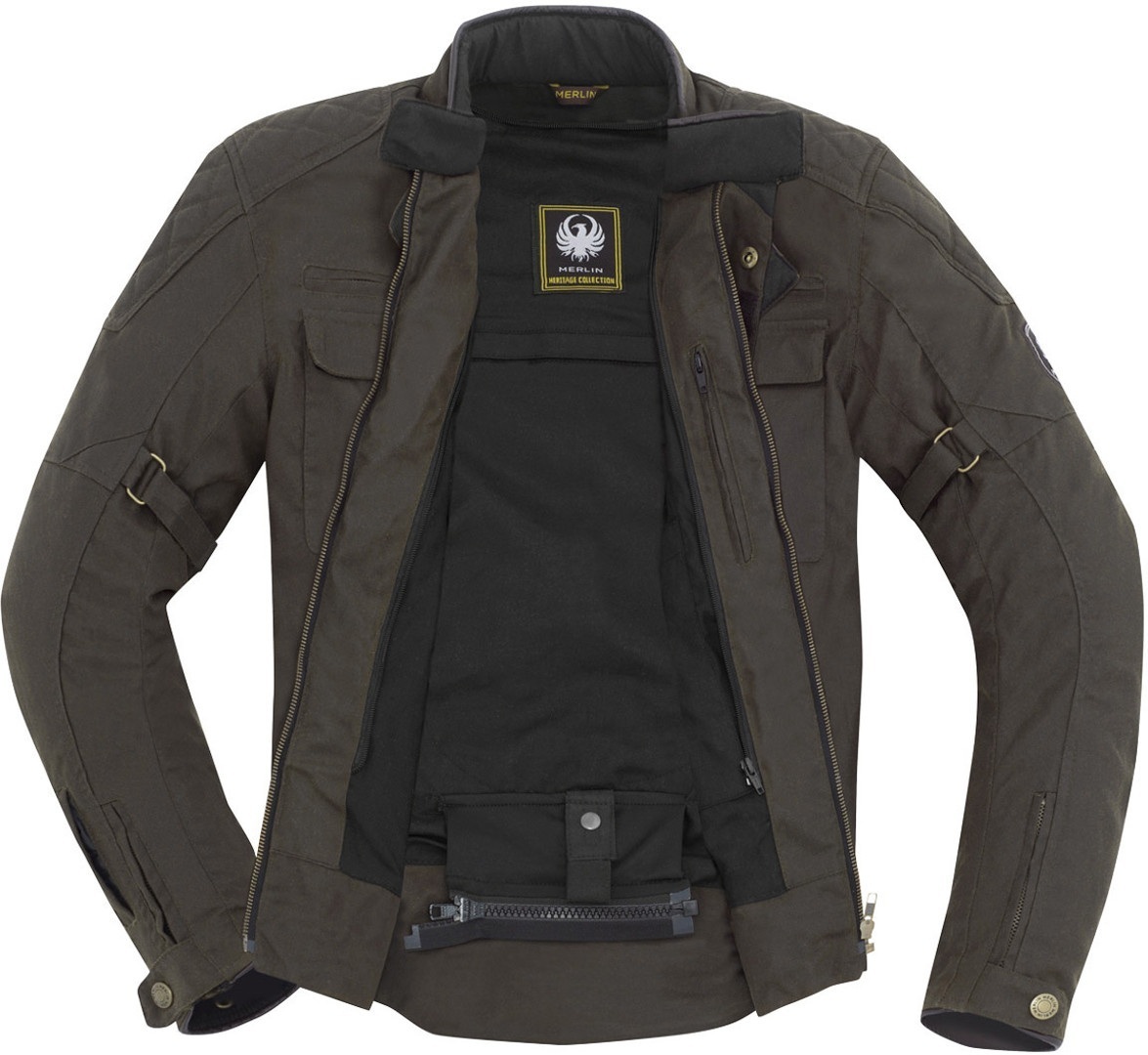 Merlin Perton Motorcycle Waxed Jacket brown L Figure 5