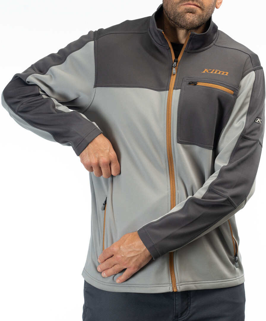 Klim Glacier Fleece Jacke dunkelgrau/hellgrau XL Abbildung 3