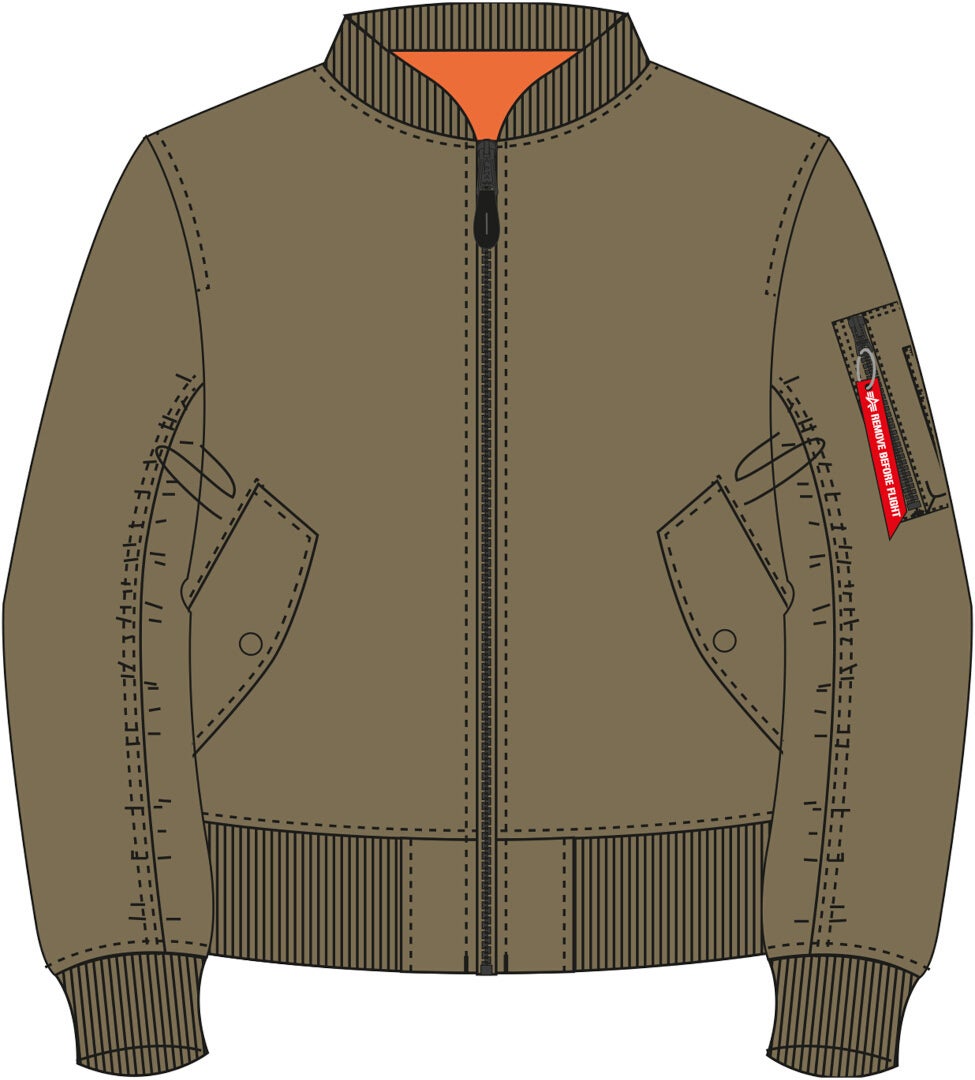 Alpha Industries MA-1 Giacca Verde Militare L Figura 1