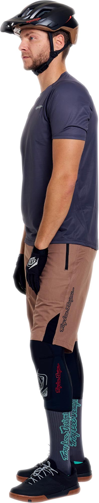 Troy Lee Designs Skyline Pro Mono Maillot de vélo à manches courtes carbone/bleu XL Figure 10