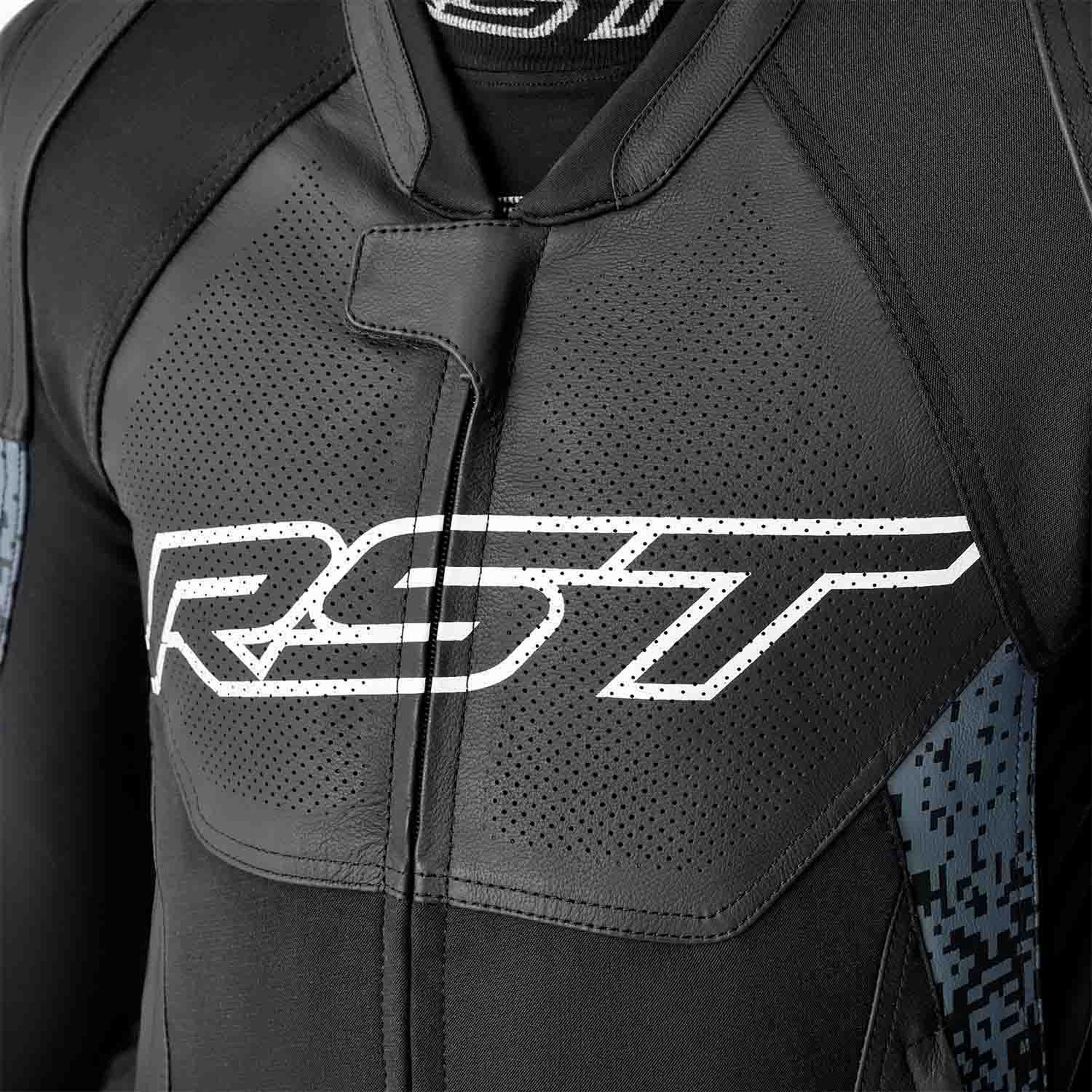 RST Pro Series Supersport-K D3O perforierte Motorrad Lederjacke schwarz/grau 56 Abbildung 4