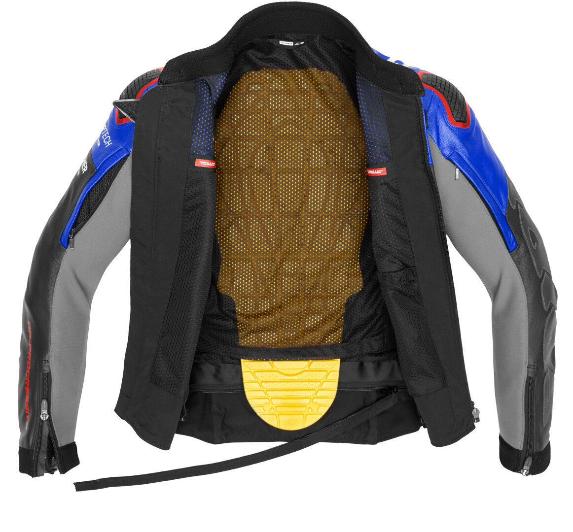 Spidi DP Progressive Blouson en cuir de moto noir/bleu 48 Figure 3