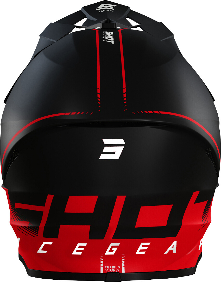 Shot Furious Draw 3.0 Cască de motocross Negru/Roșu M (57/58) Figura 2