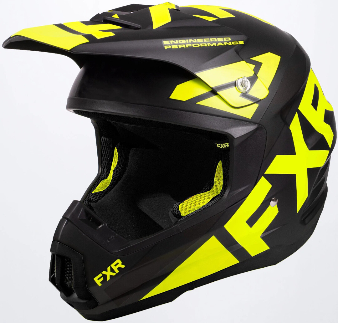 FXR Torque Team Snescooterhjelm sort/gul M (57/58) Figur 1