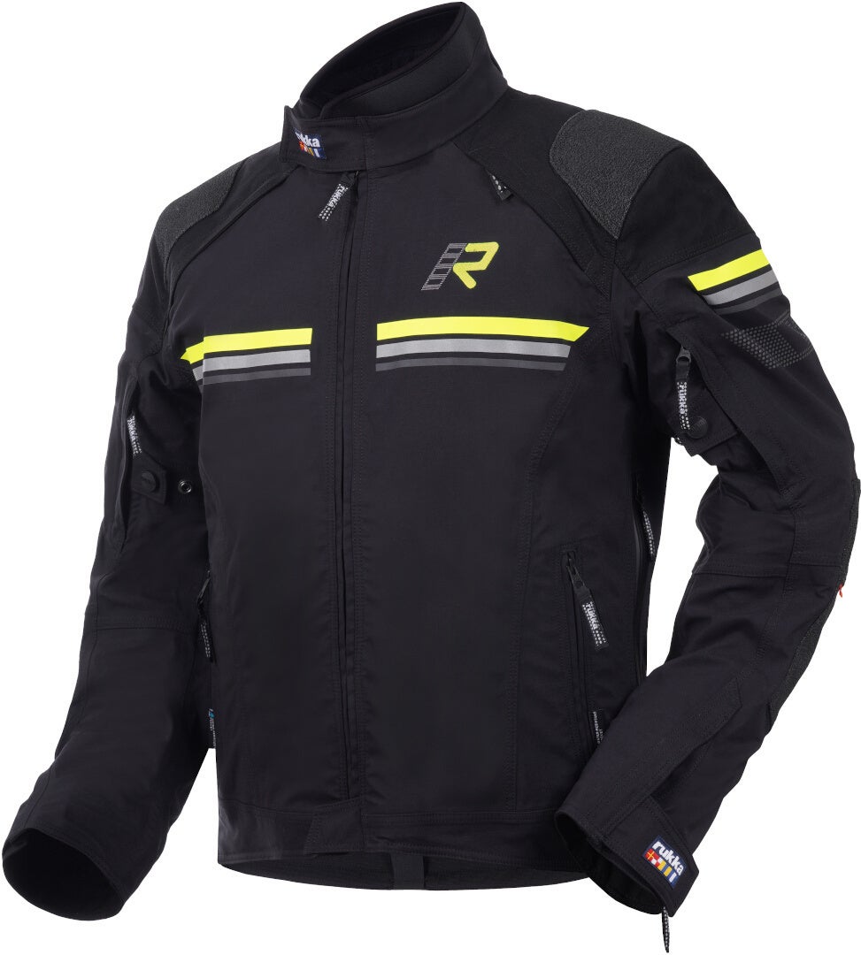 Rukka Armatou-R Motorfiets textiel jas Zwart/Geel 60 Figuur 1