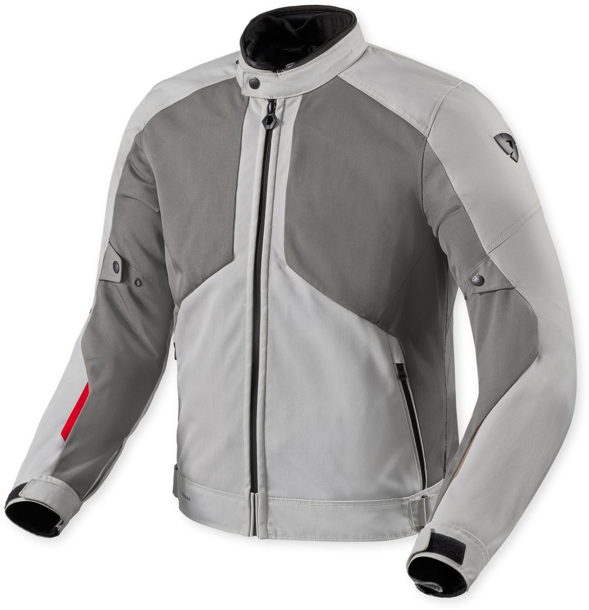 Revit Torque 3 H2O waterdichte motorfiets textieljas lichtgrijs/rood 2XL Figuur 1
