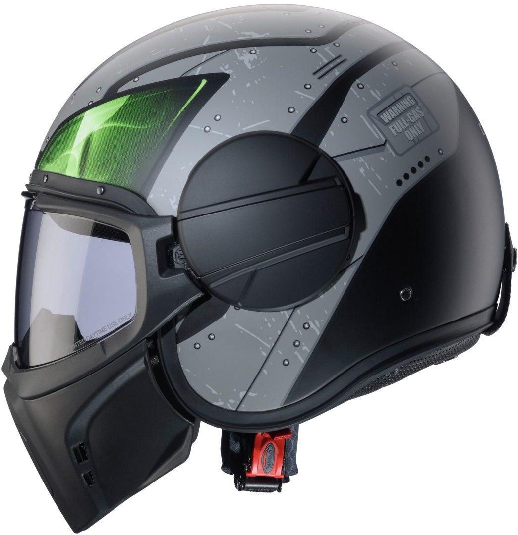 Caberg Ghost X Vyrus Casco Jet nero opaco/grigio/verde XL (60) Figura 2