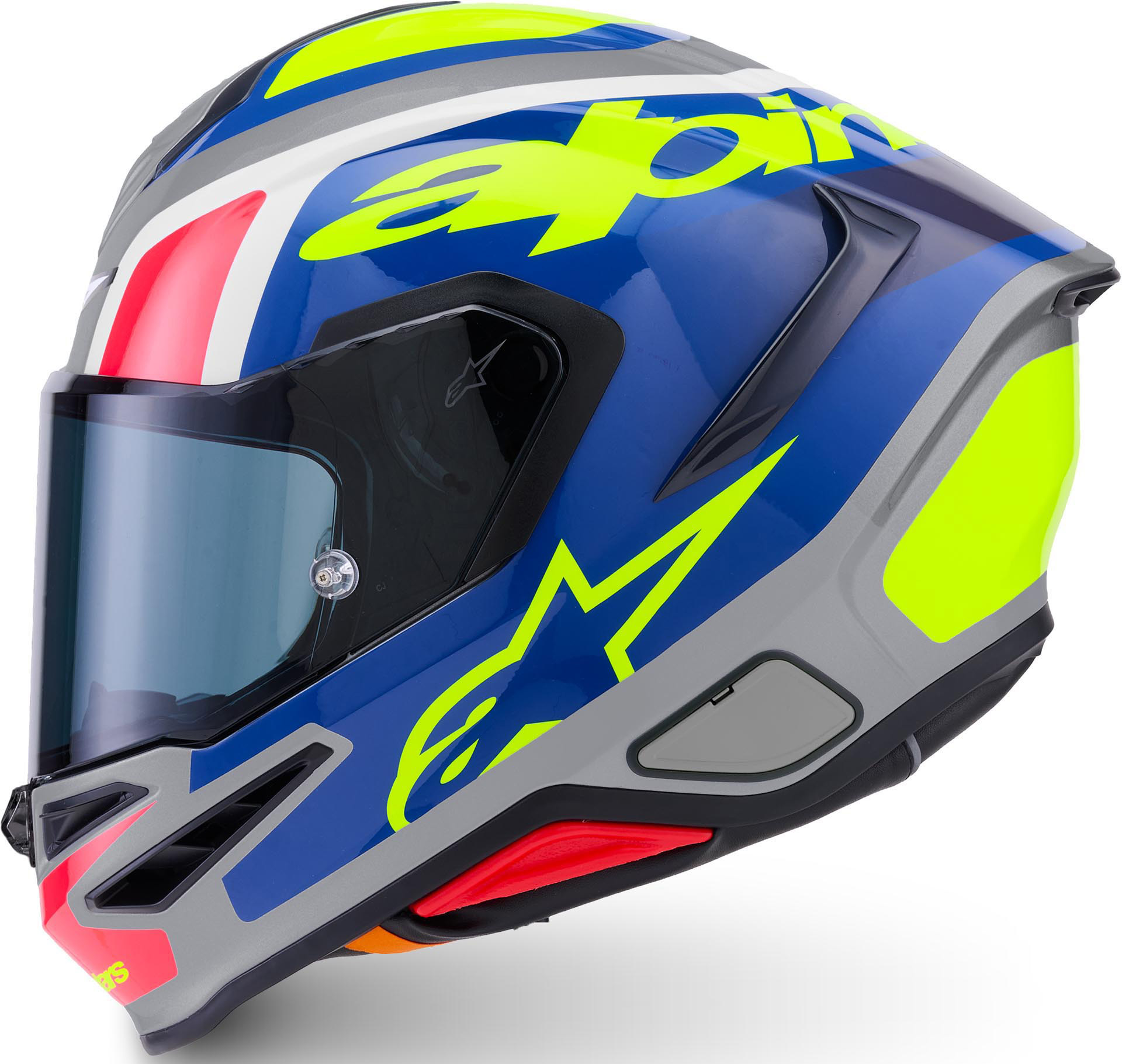 Alpinestars S-R7 Lumen Helm blauw/geel/zilver M Figuur 2