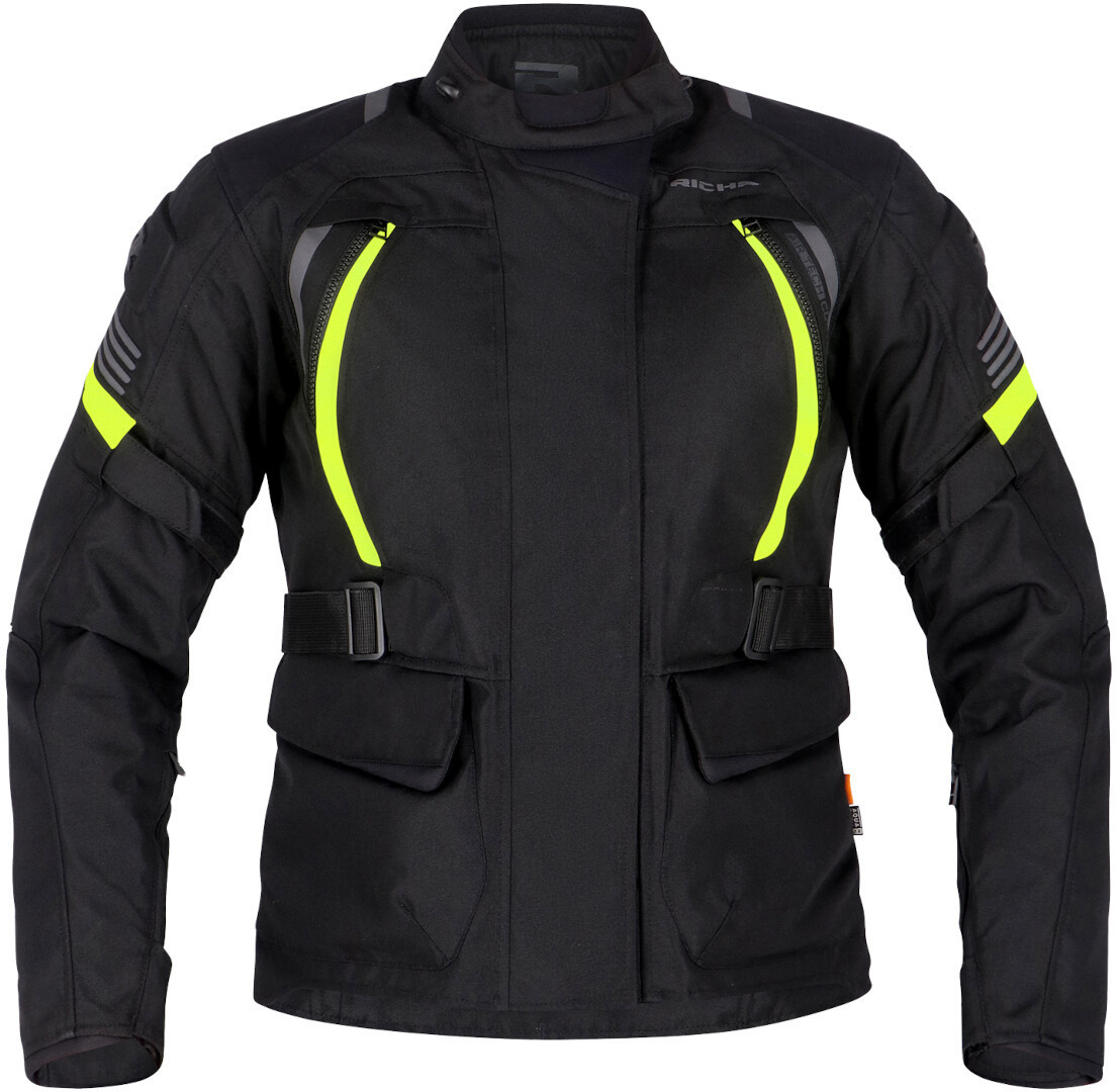 Richa Phantom 3 imperméable à l’eau dames moto textile veste noir/jaune M Figure 2