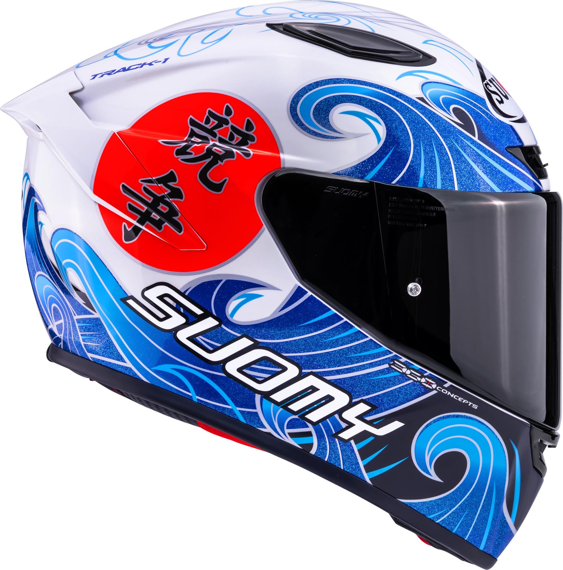 Suomy Track-1 Waves Helm weiß/blau XXL (63) Abbildung 6