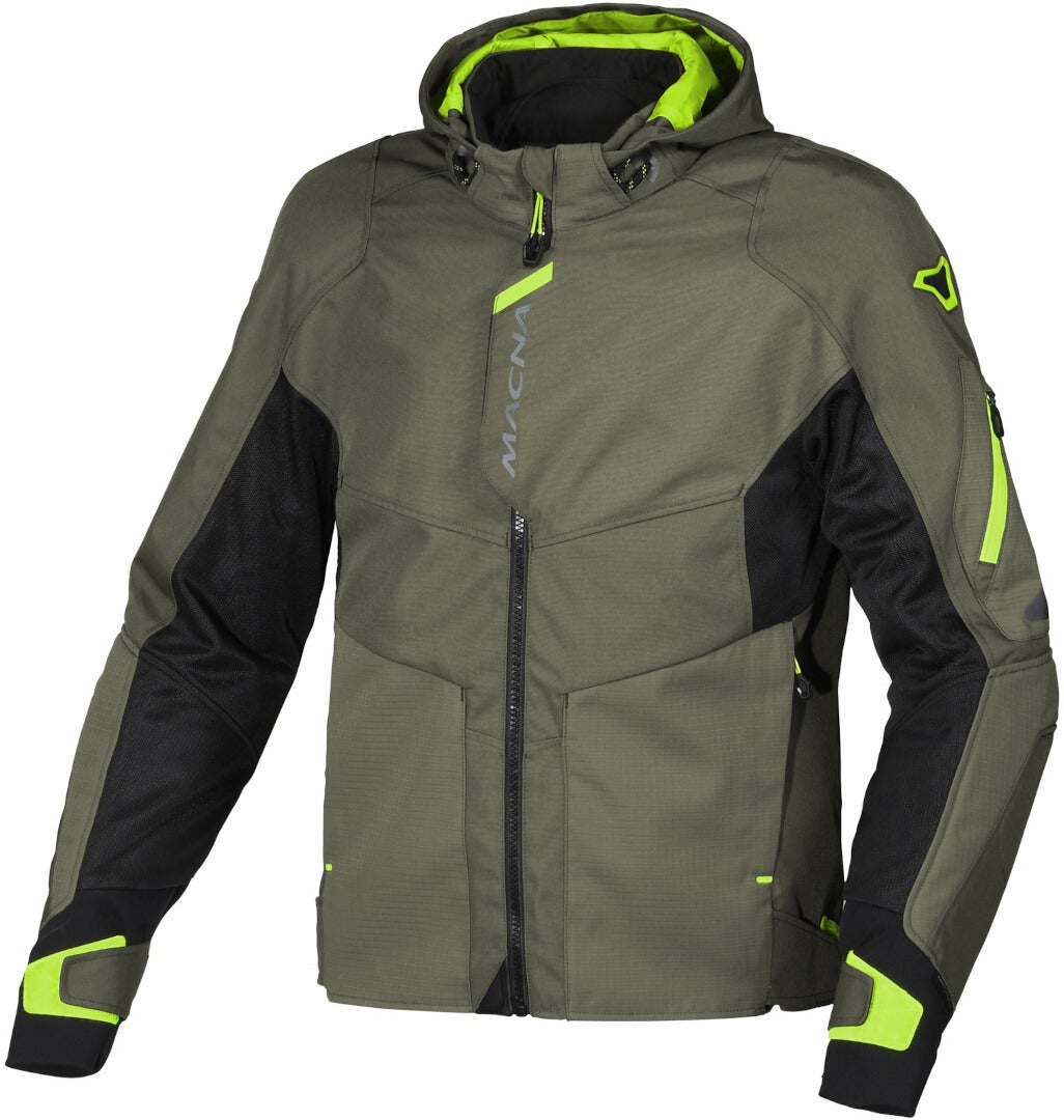 Macna Beacon waterproof Motorcycle Textile Jacket green XXL Figure 1