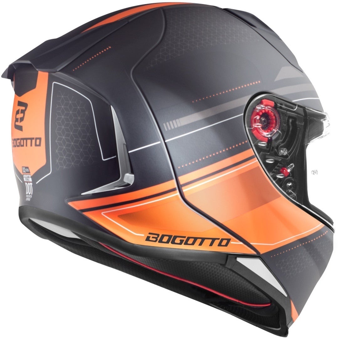 Bogotto FF110 Cinder Hjelm sort mat/orange S Figur 3