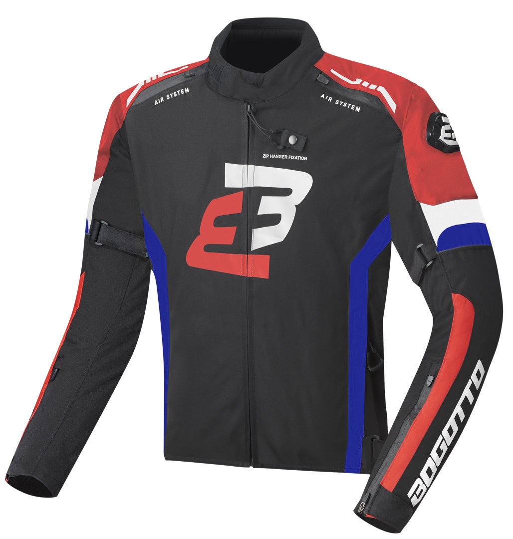 Bogotto GPX impermeabile Giacca tessile moto nero/rosso/blu XL Figura 1