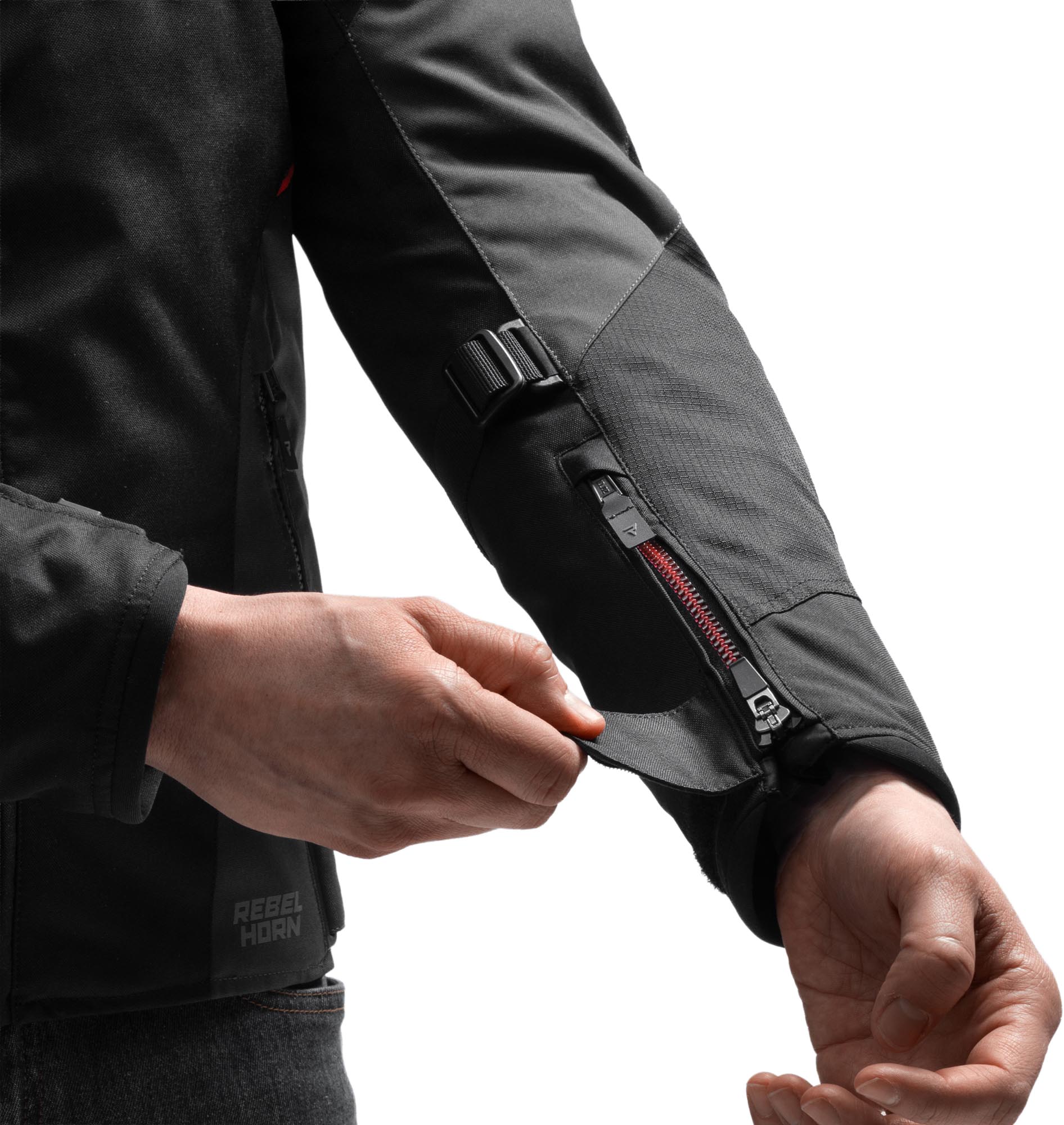 Rebelhorn Swift Veste textile moto imperméable Noir/Gris/Rouge S Figure 10