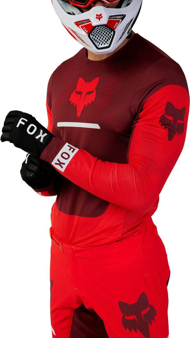 FOX Flexair Optical Motocross Jersey rot/rot M Abbildung 5