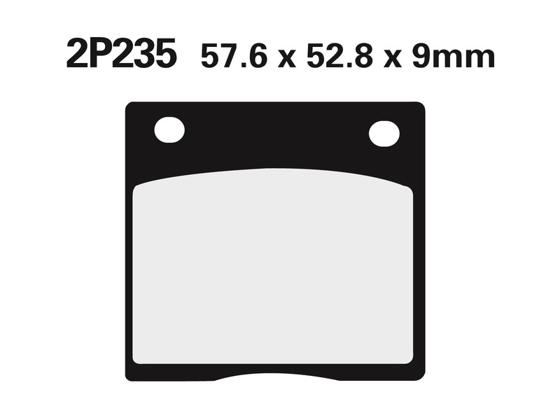NISSIN Plăcuțe de frână semi-metalice pentru stradă - 2P-235NS Figura 1