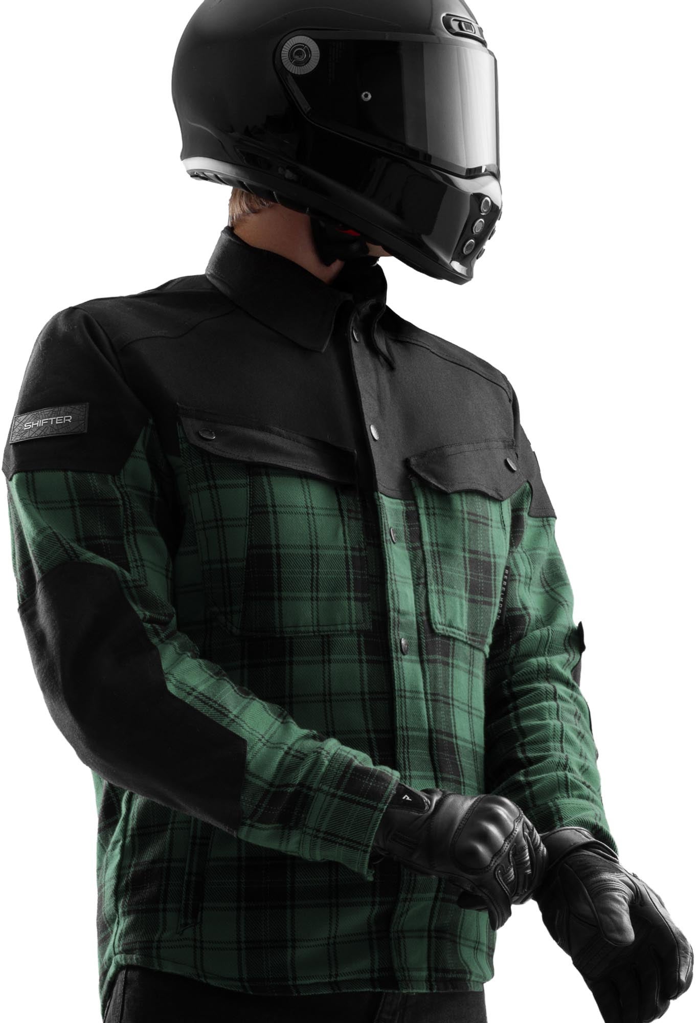 Side view of Rebelhorn Shifter Motorcycle Shirt