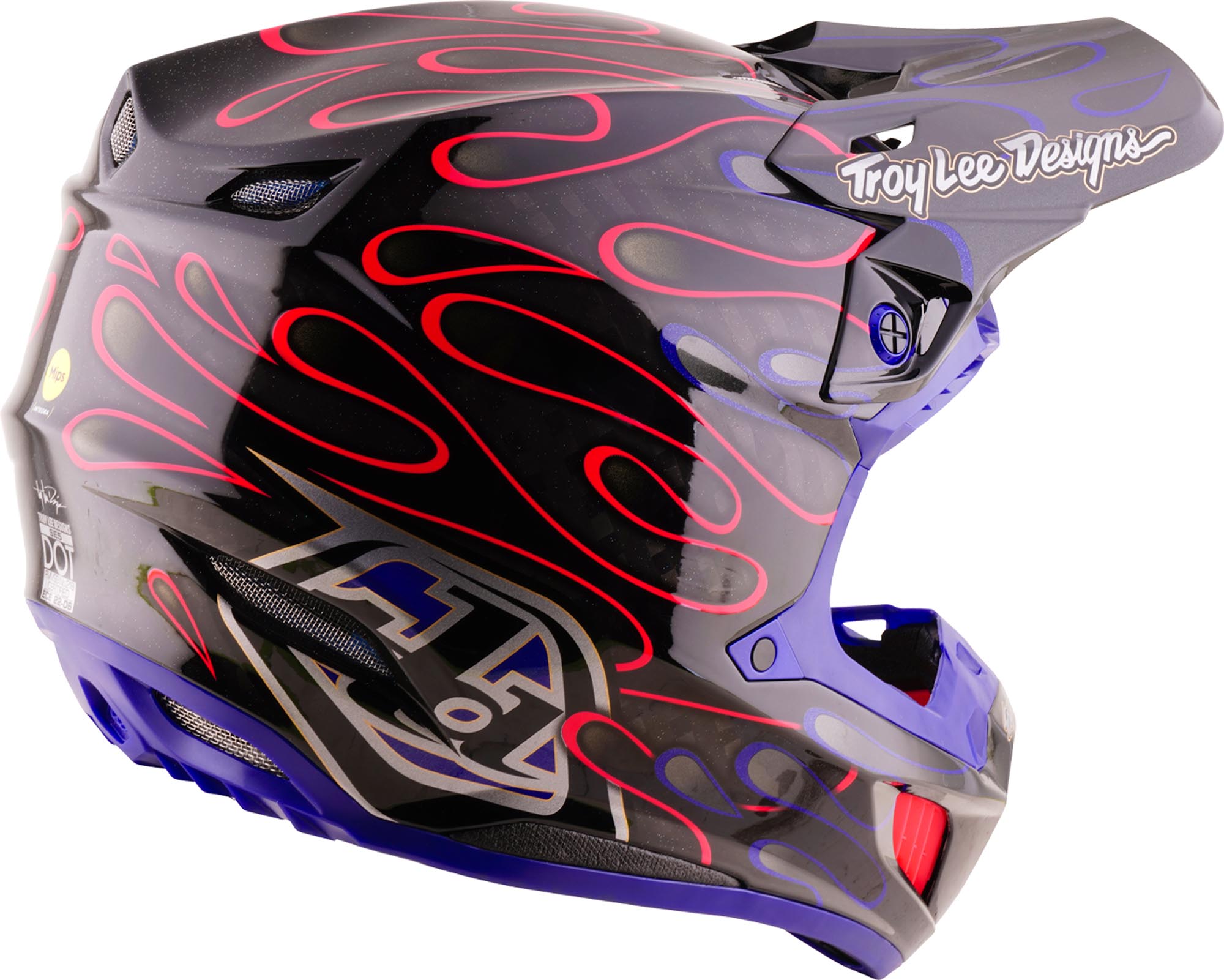 Troy Lee Designs SE5 Carbon MIPS Overspray Motocross Helmet black/magenta XL (60/61) Figure 4