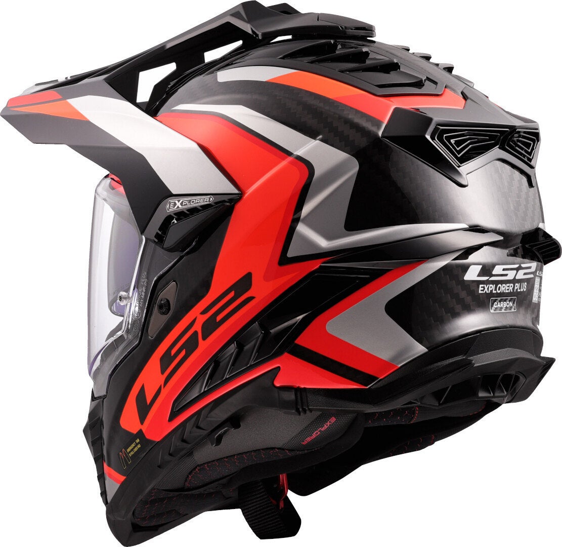 LS2 MX701 Explorer Carbon Frontier II Motocross Helm carbon/orange S (55/56) Abbildung 3
