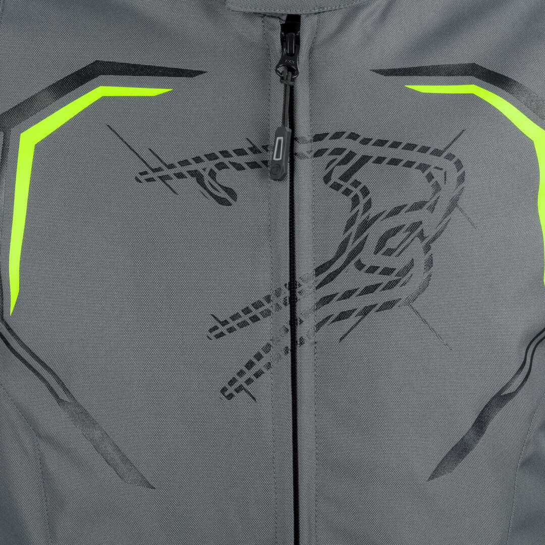 Bering Dundy Jachetă textilă impermeabilă pentru motociclete Gri deschis/neon L Figura 4