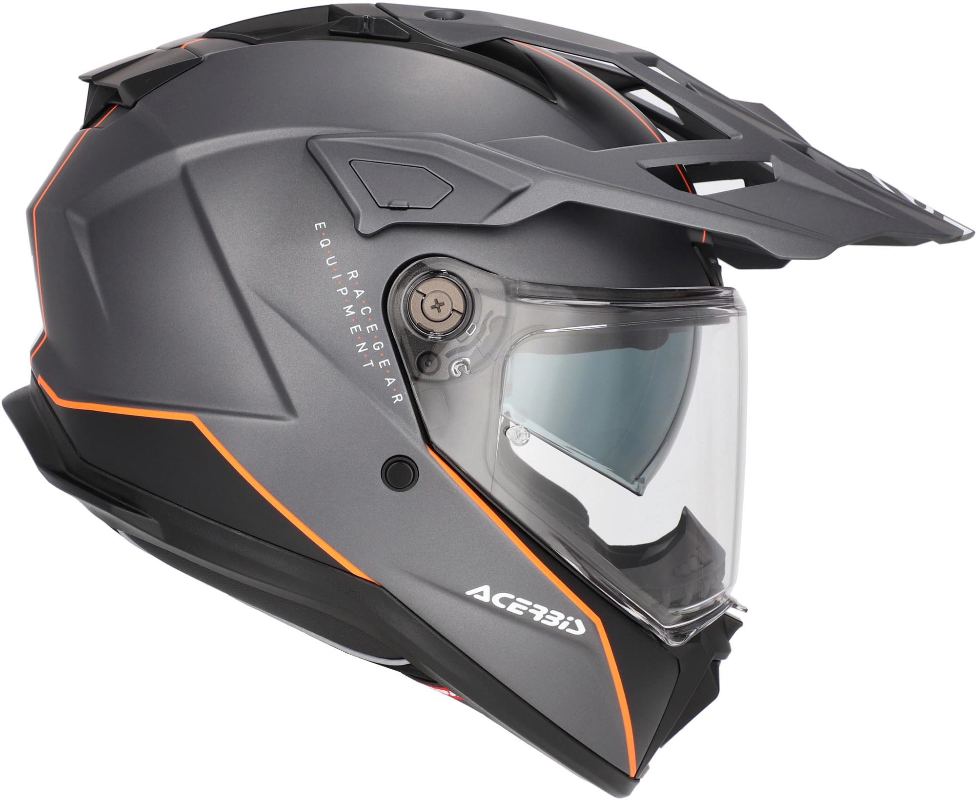 Acerbis Attack Logo Matt Casque d’enduro Gris mat/orange L (59/60) Figure 2