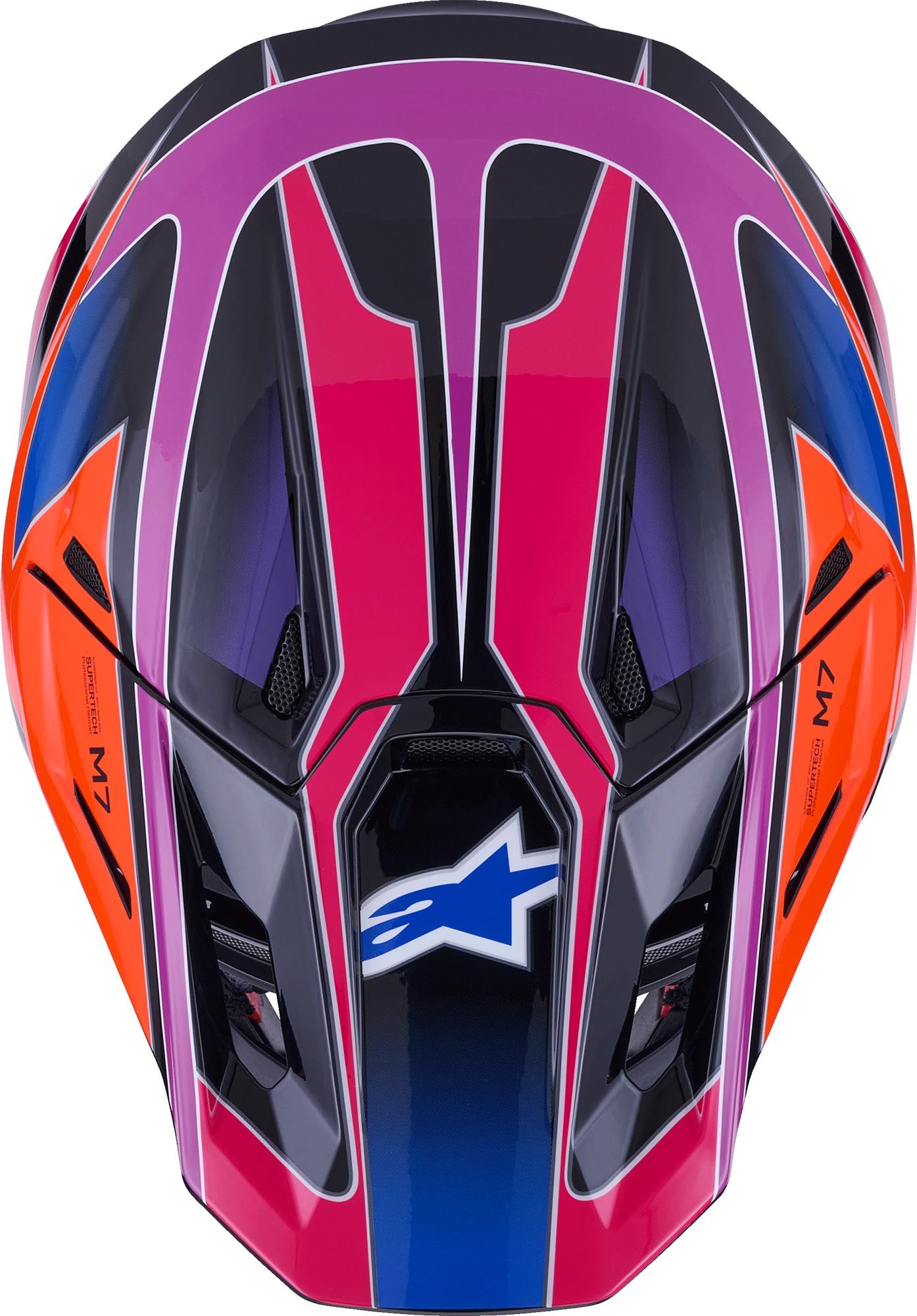 Alpinestars S-M7 Fuse Casco da motocross blu/viola S (55/56) Figura 3
