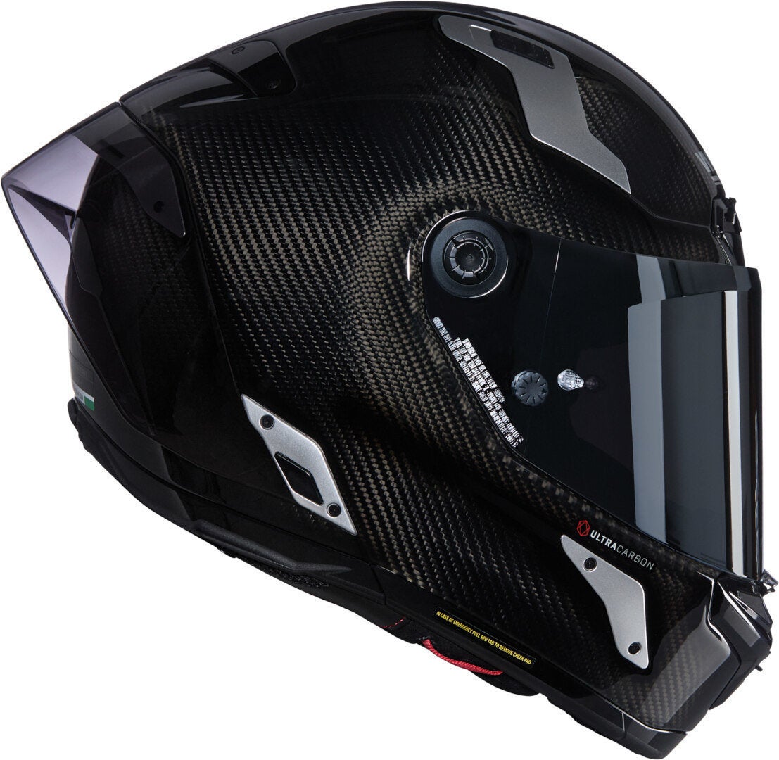 Side view of Nolan X-804 RS Ultra Carbon Argento Helmet